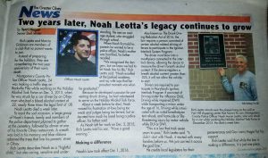 Noahs Law Maryland- Newspaper- Drunk Driving Reduction Act in Maryland